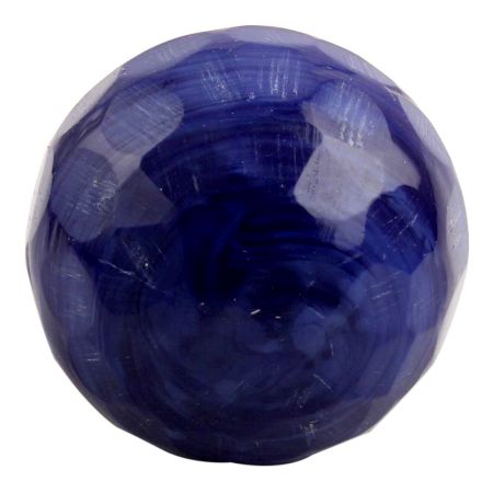 Round Navy Blue Glass Drawer Knob 